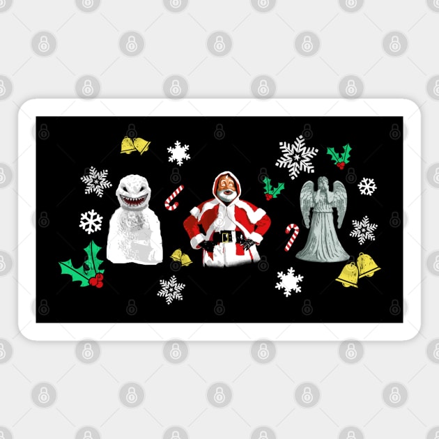 Doctor who christmas sweater v2 Magnet by Afire